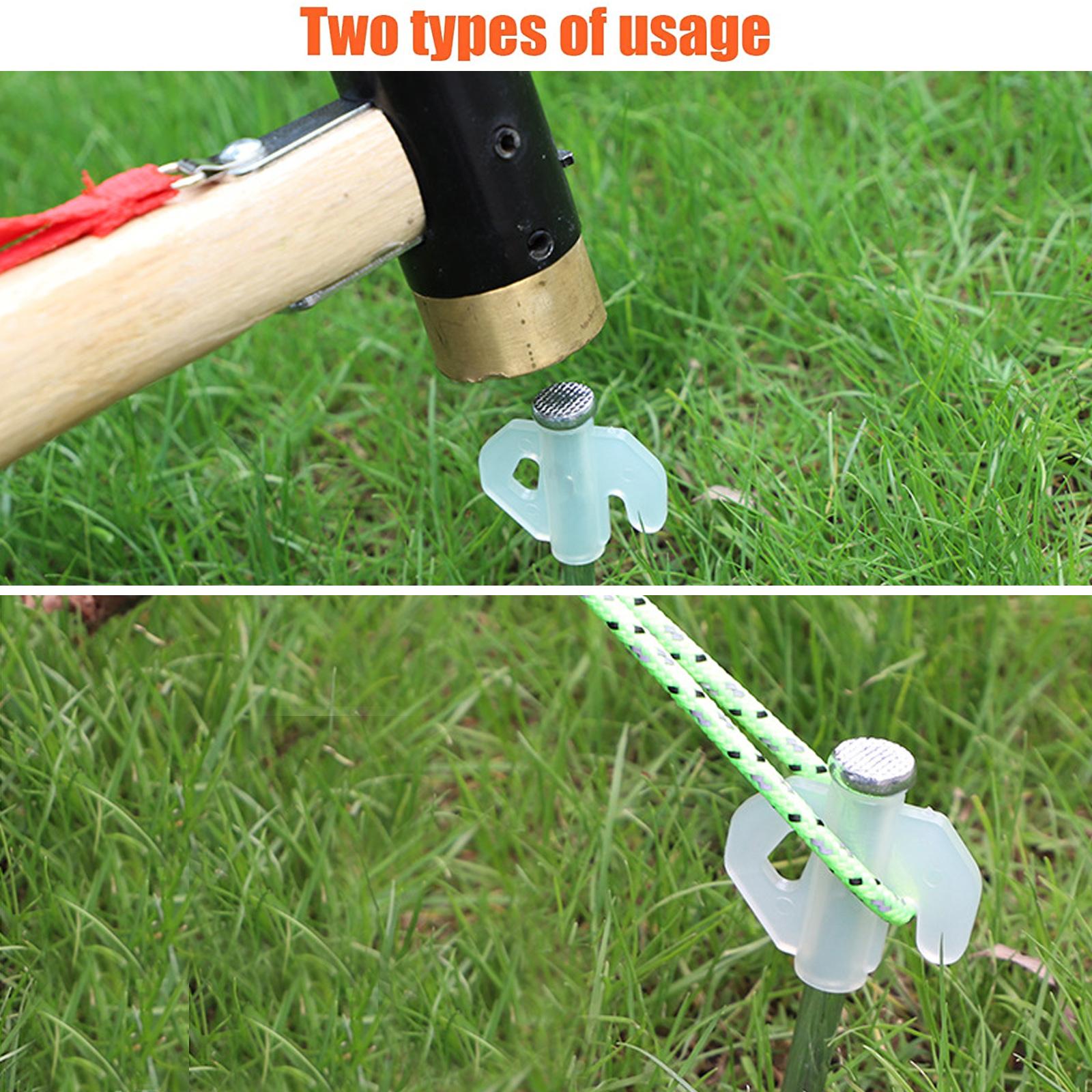 Cheap Goat Tents 21cm Portable Tent Pegs Iron Pipe Material Garden Stakes Heavy Camping Duty Tent Hammock Accessories Ground Nail Cord N3T7   